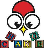 Goofy bird eyes as an icon for CHANGE