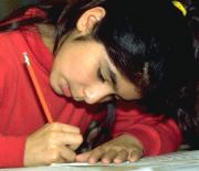 Elementary school girl in MOVE IT Math Project GRAD USA