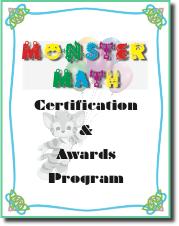 e-Book Monster Math certifying addition subtraction multiplication division